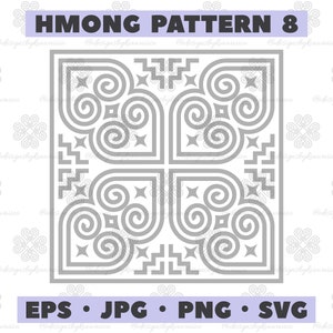 Hmong Design, Hmong patroon 8, Hmong SVG, Hmong etnische patroon, Hmong cut-bestand, Hmong motief-persoonlijk en commercieel gebruik
