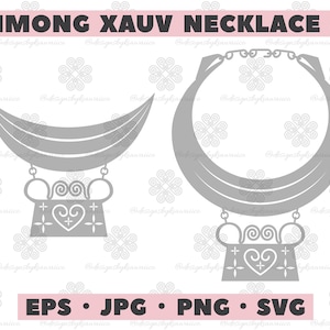Hmong Design, Hmong Xauv, Hmong Necklace, Hmoob Xauv Cut File, Hmong SVG - Personal and COMMERCIAL Use - Xauv Design 4
