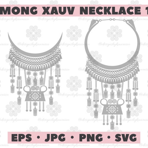 Hmong Design Hmong Xauv Hmong Necklace Hmoob Xauv Cut File pic