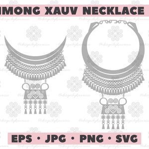 Hmong Design, Hmong Xauv, Hmong Necklace, Hmoob Xauv Cut File, Hmong SVG - Personal and COMMERCIAL Use - Xauv Design 9