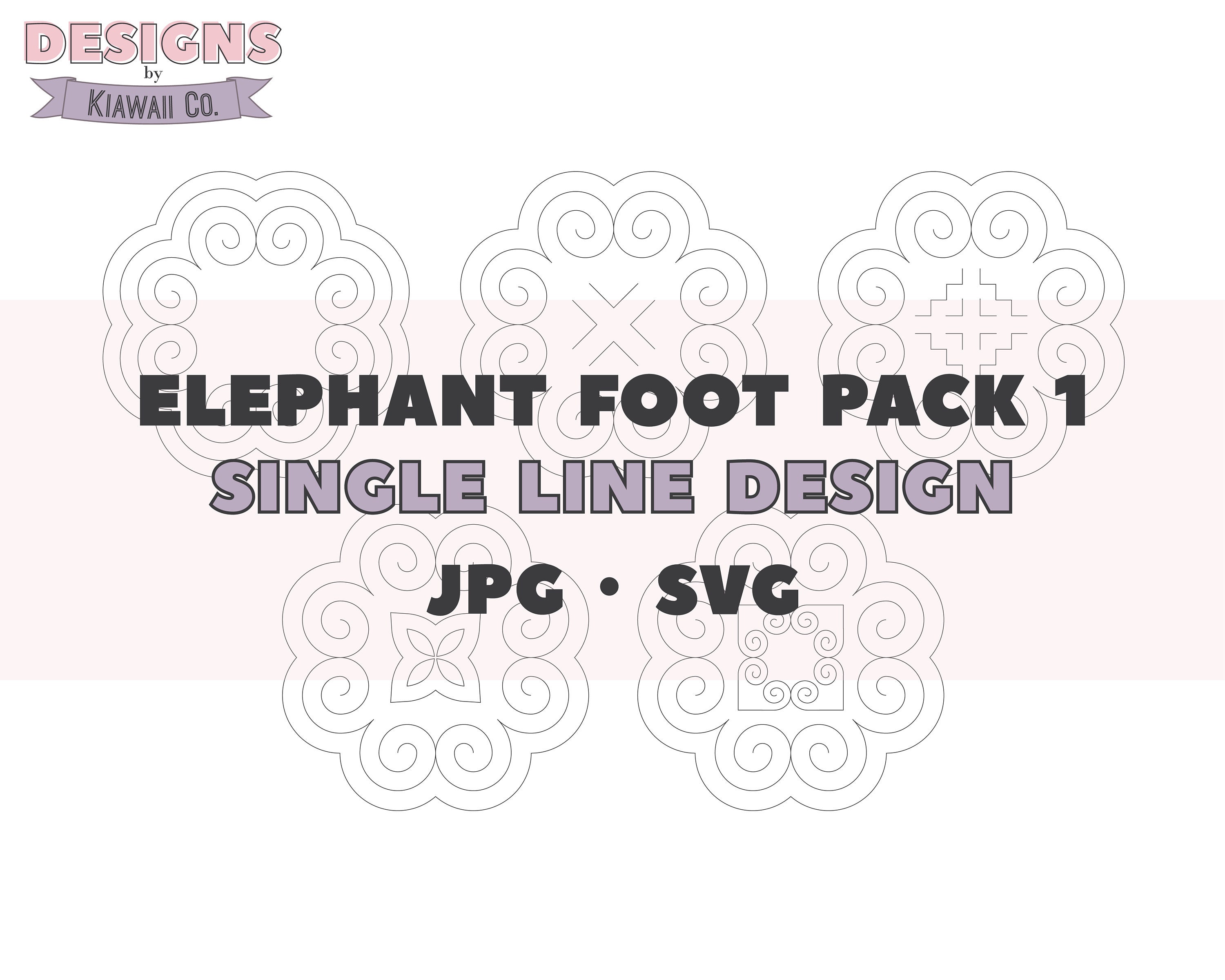 Single Line Hmong Design Elephant Foot Pack 1 Hmong SVG Etsy