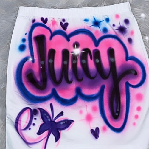 Custom Personalized Airbrush Name 2 Piece Set / Personalized Etsy