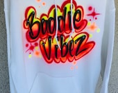 Custom Airbrush Name Hoodie Sweatpants Personalized Airbrush Outfit Face Mask