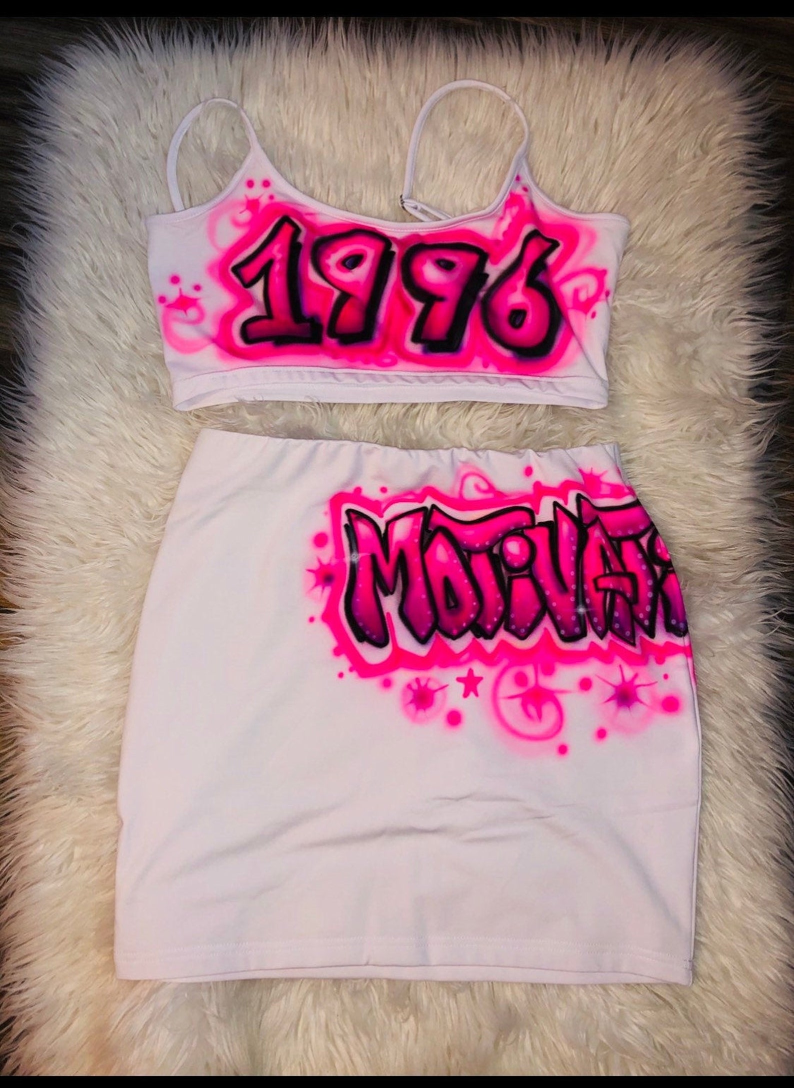 Custom Personalized Airbrush Outfit/ Women's Sexy 2 Piece Etsy