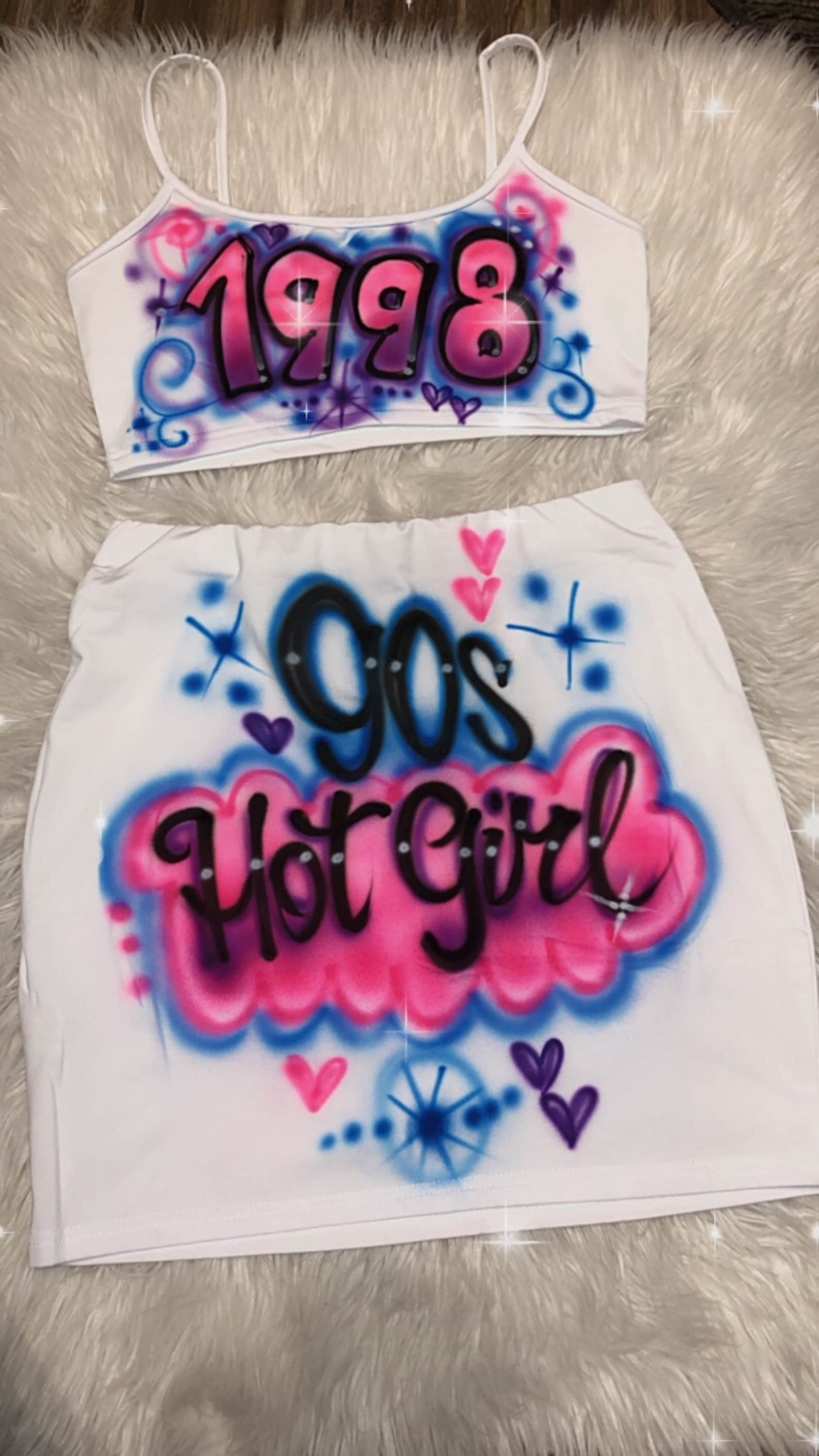 Custom Personalized Airbrush Outfit/ Women's Sexy 2 Piece Etsy