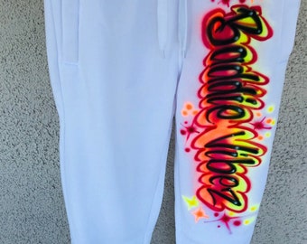 Custom airbrush Name Sweatpants | Any name or colors