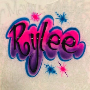 Custom Personalized Airbrush Name T shirt image 4