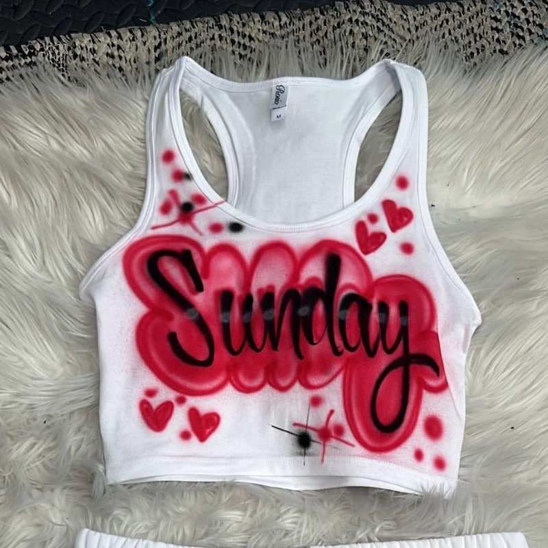 Airbrush Crop Top Etsy