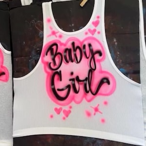 Custom Airbrush Crop Top 90s Concert Top