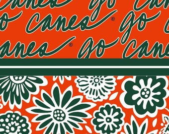 Hurricane Orange and Green Spirit Satin Skinny Scarf - Reversible Game Day Accessory