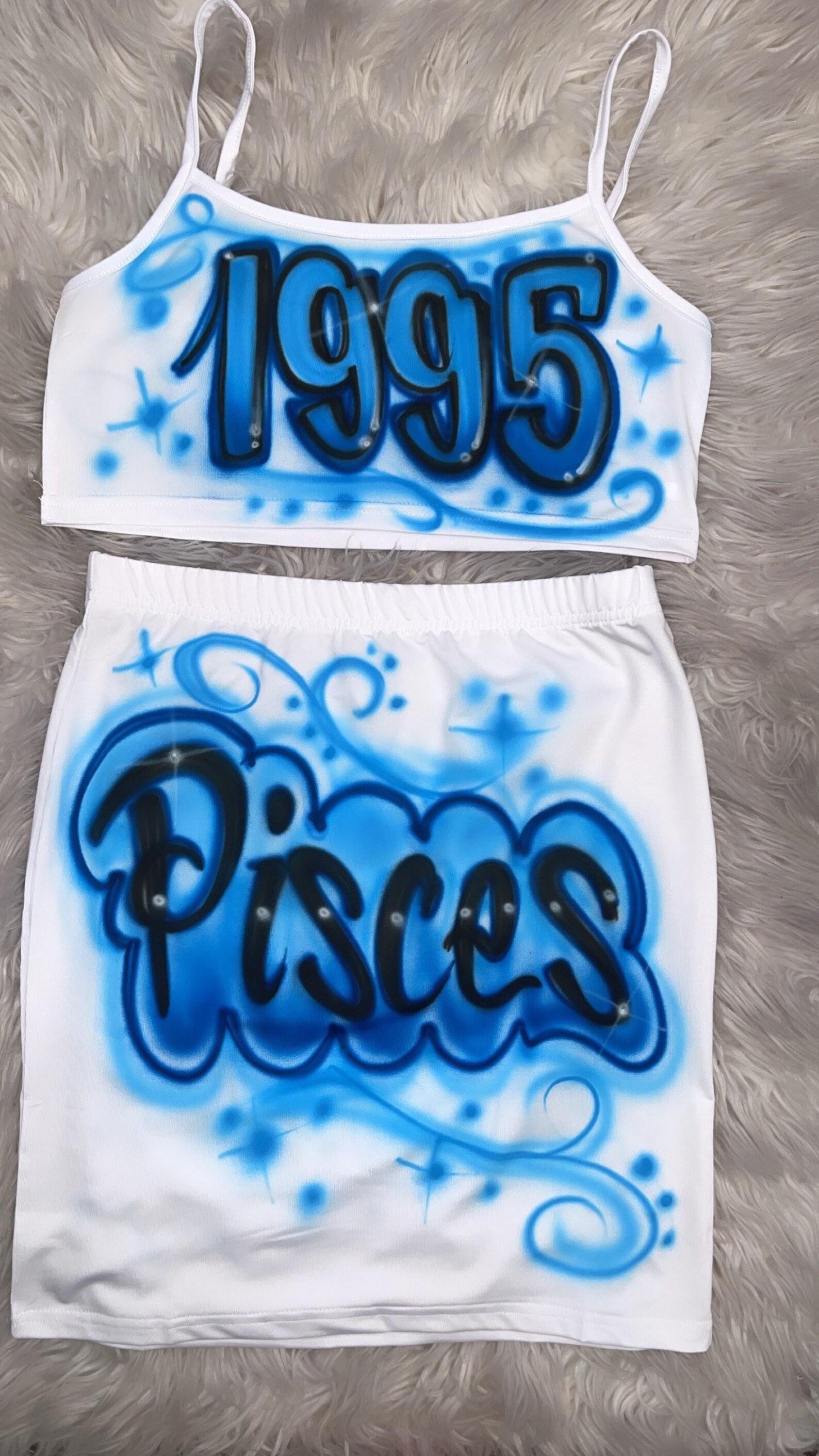 Custom Personalized Airbrush Outfit/ Women's Sexy 2 Piece Etsy