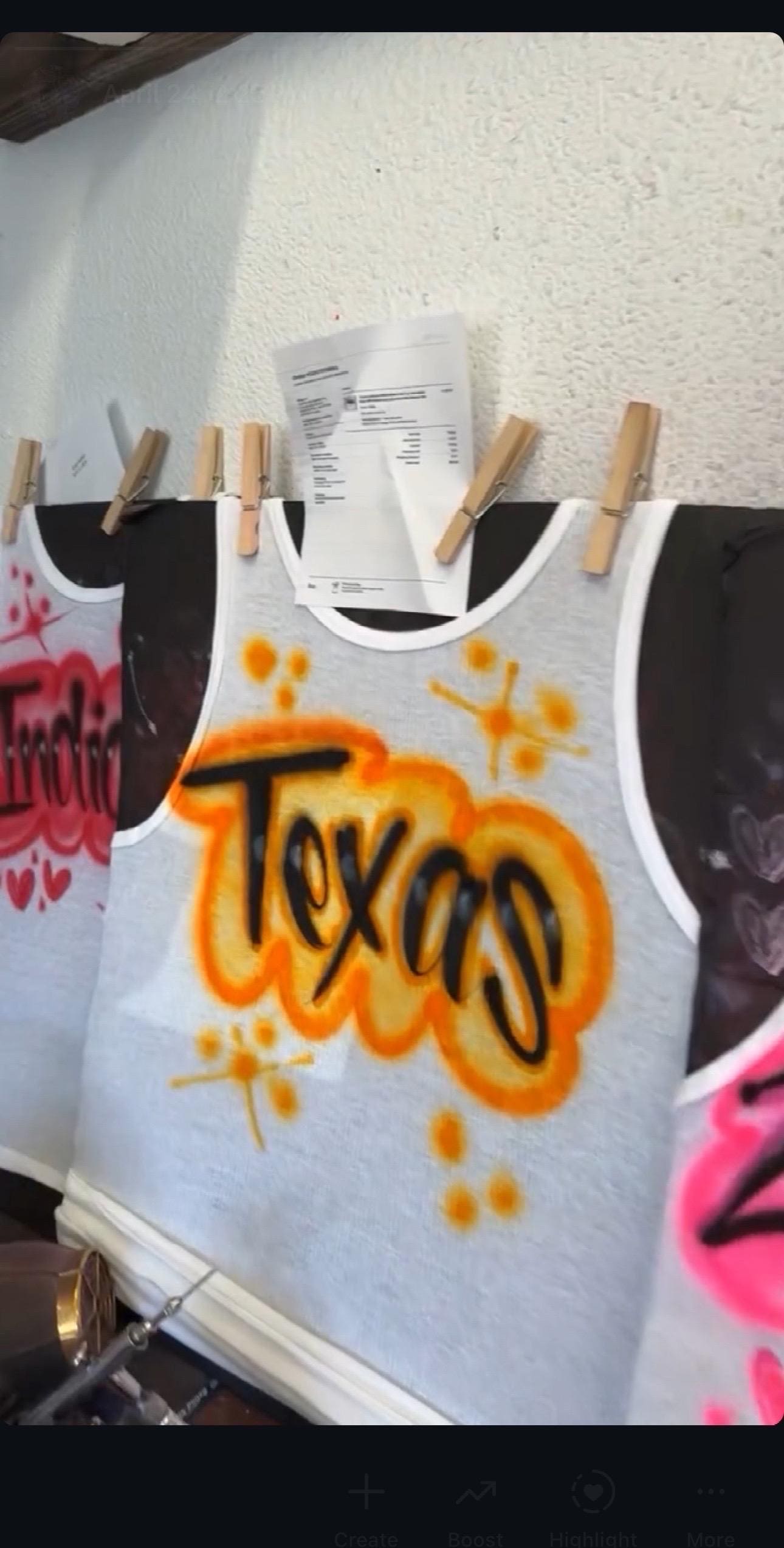 Custom Airbrush White Ribbed Tank Top/ Game Day Tank / Personalized Football tank/ Game Day Outfit