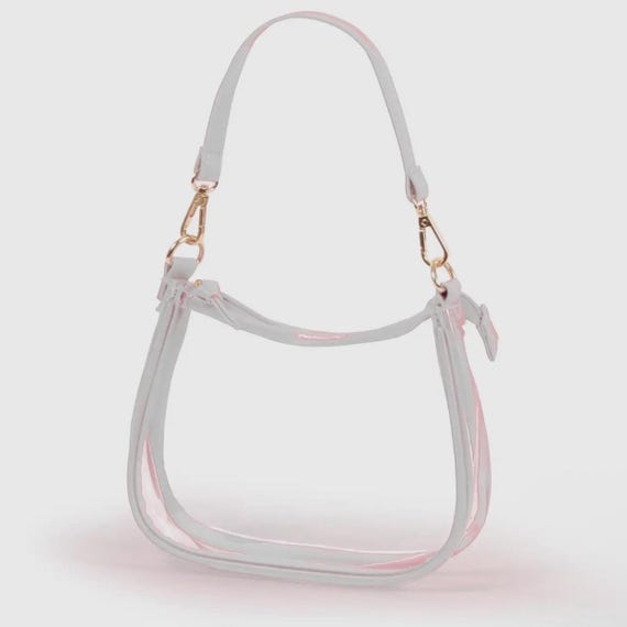 Game Day The Clara Clear Purse in White | Clear Stadium Bag | Clear Stadium Approved Purse | Clear Concert Bag | Clear Shoulder Bag