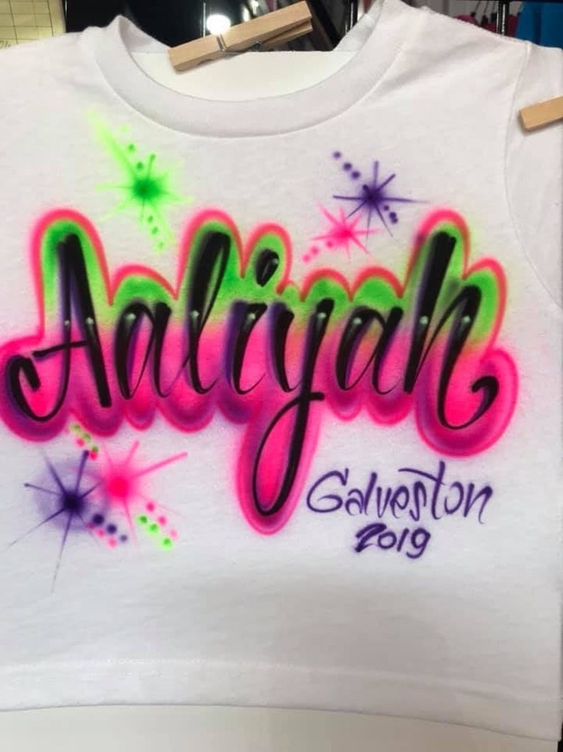 Custom Personalized Airbrush Name T shirt image 1