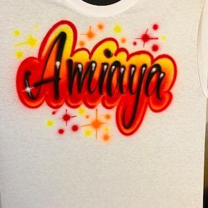 Custom Personalized Airbrush Name T shirt image 7