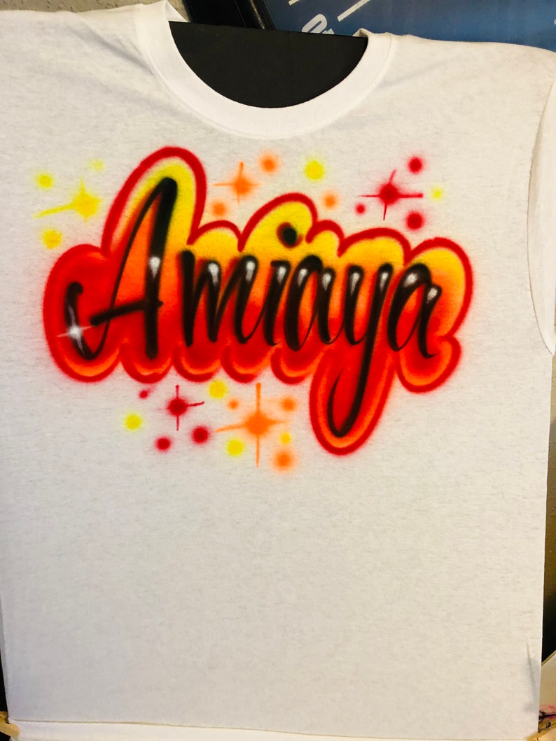 Custom Personalized Airbrush Name T shirt image 7