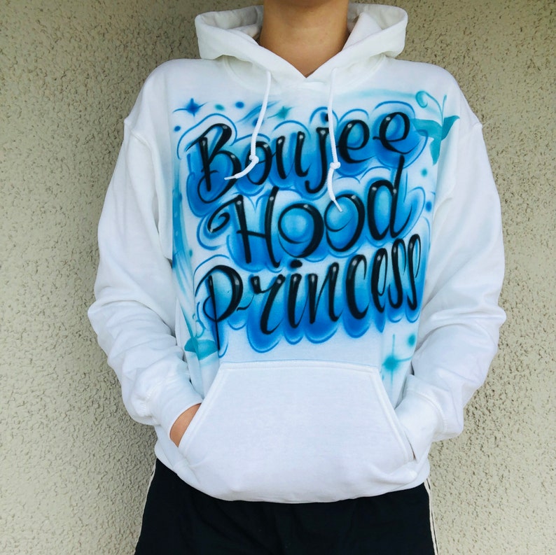 Custom Airbrush Name Hoodie Sweatpants Personalized Airbrush Etsy