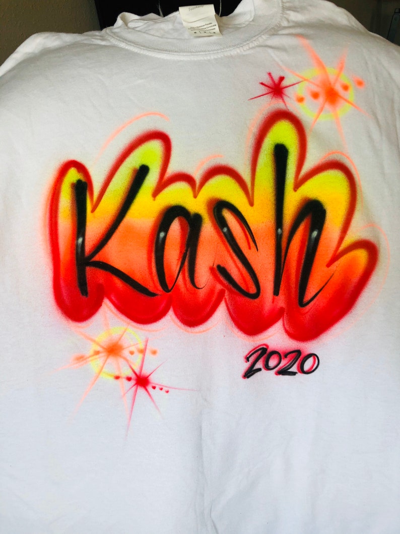 Custom Personalized Airbrush Name T shirt image 3