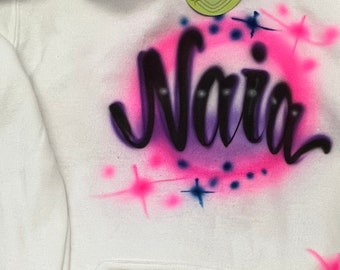 Custom Airbrush Cropped Sweatshirt | 90s outfits | Cropped sweatshirt for women