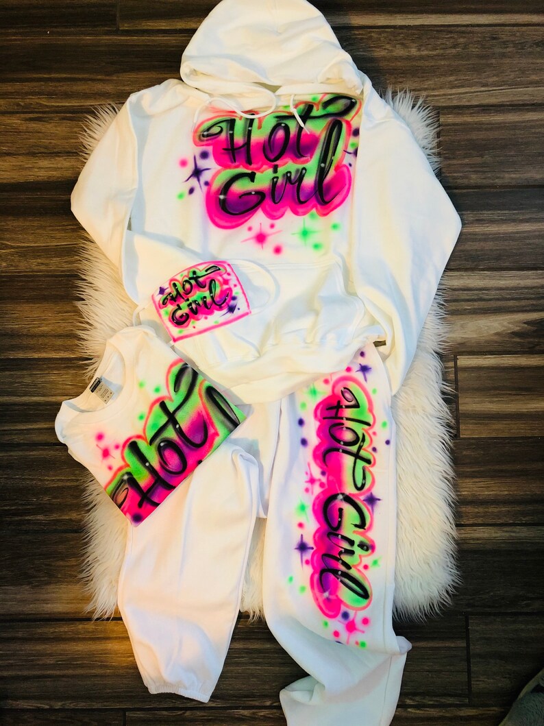 Custom Airbrush Name Sweatpants Personalized Airbrush Outfit Etsy