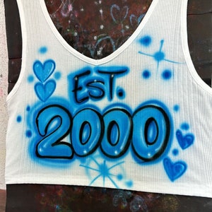 Benutzerdefinierte Airbrush-Crop-Top | Ribber Crop Top Tank-Top | Damen Crop Top