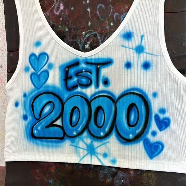 Airbrush Crop Top Etsy