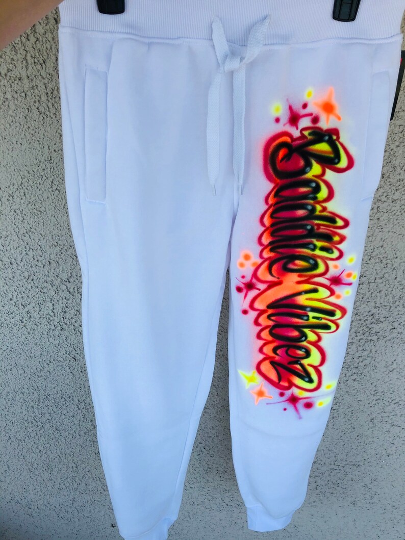 Custom Airbrush Name Sweatpants Personalized Airbrush Outfit | Etsy