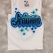 Custom Airbrush White Ribbed Tank Top, Personalized Name Wife Beater tank, Racerback White Womens Tank 