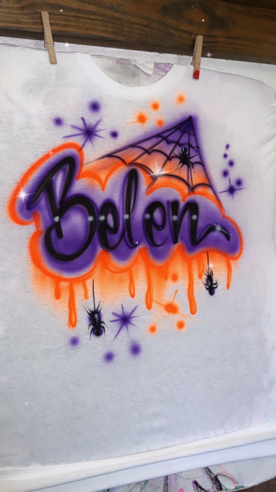 Personalized Halloween Airbrush Shirt Custom Halloween Hoodies