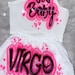 Custom Personalized Airbrush Name Booty Shorts Crop Top Set 90s Clothing 