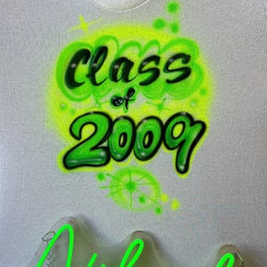 Custom Airbrush Name T-shirt | Graduation shirt | Personalized 90s T-shirt
