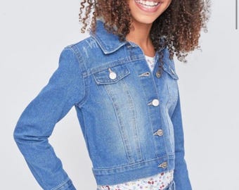 Benutzerdefinierte Airbrush Kinder Jeansjacke | Personalisierte Name Jeansjacke für Kinder | Kinder Geburtstags Outfit