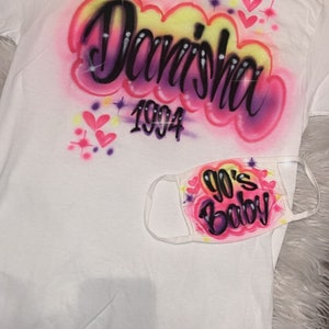 Custom Personalized Airbrush Name T shirt image 8