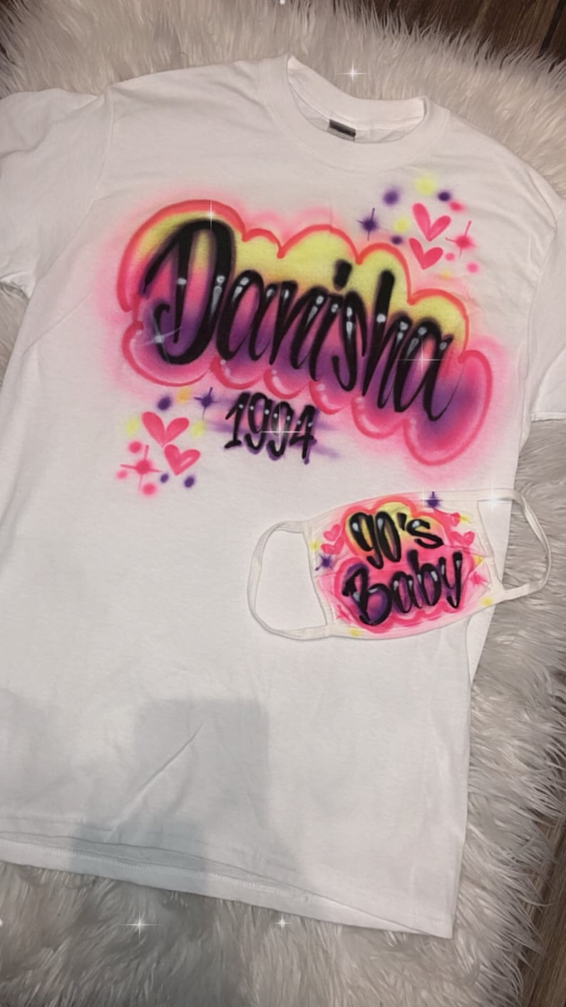 Custom Personalized Airbrush Name T shirt image 8