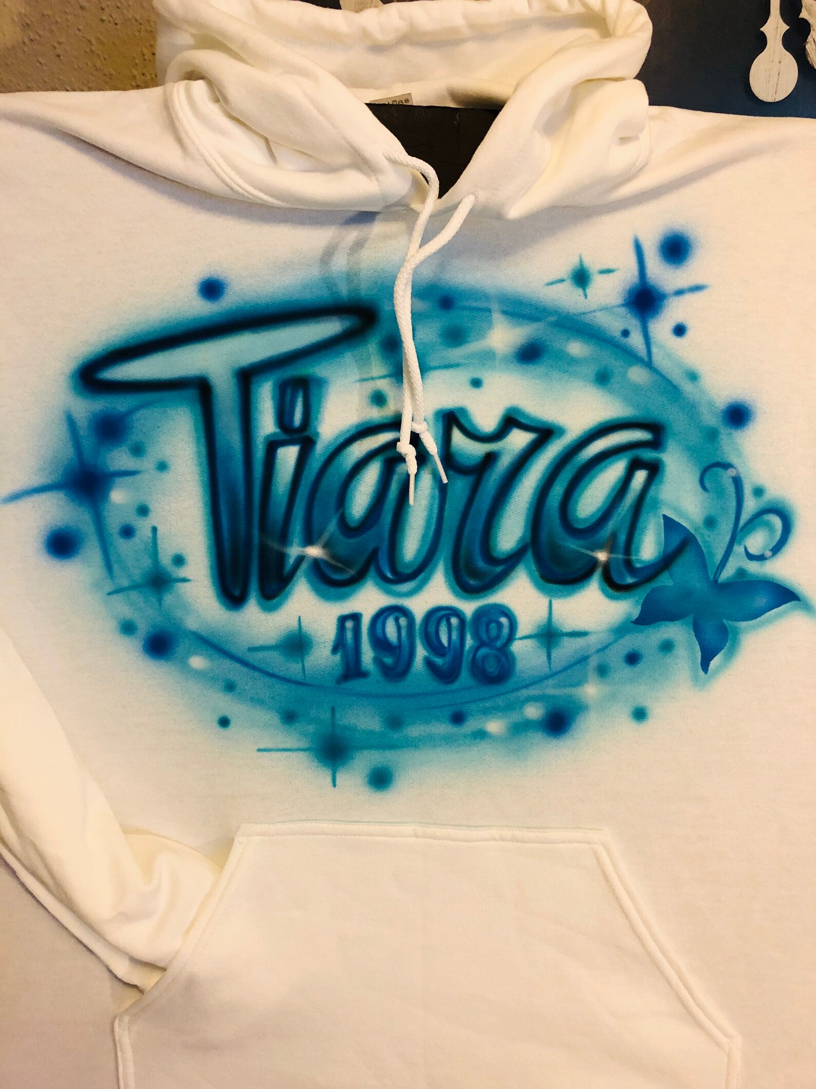 Custom Airbrush Name Hoodie Sweatpants Personalized Airbrush Etsy
