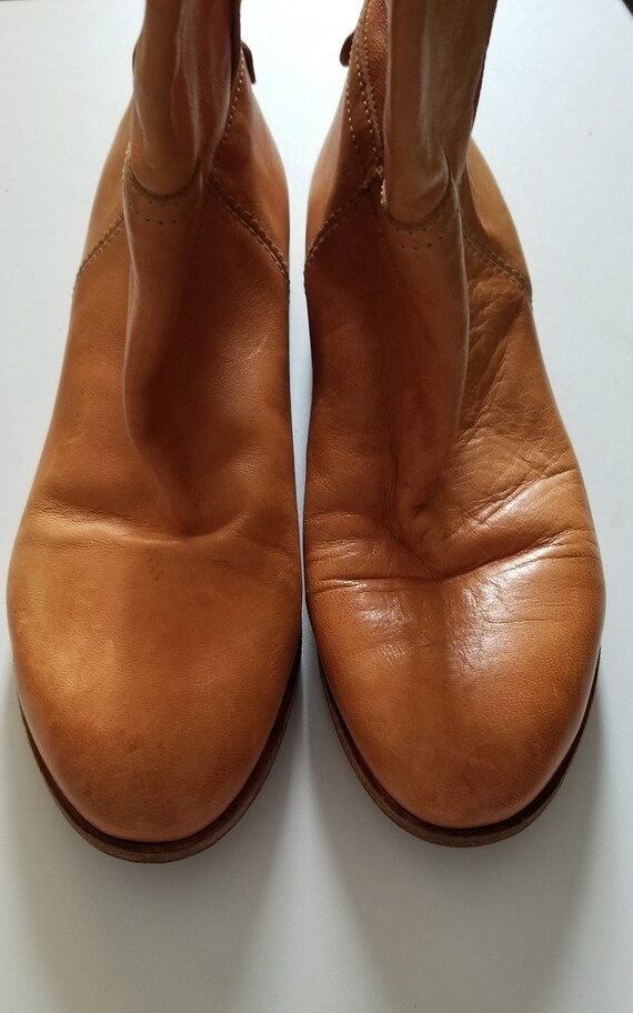 Vintage Sundance Tan Brown Camel Leather Boots Ve… - image 7