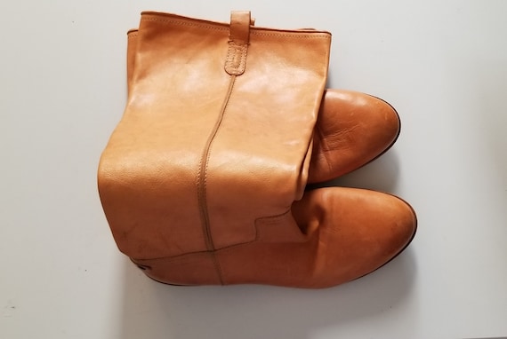 Vintage Sundance Tan Brown Camel Leather Boots Ve… - image 10
