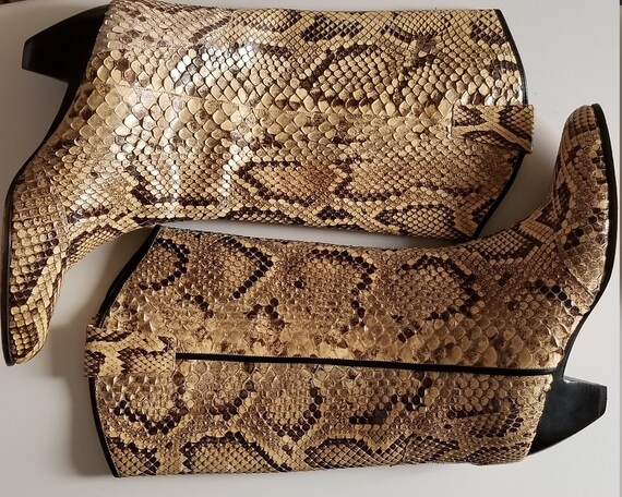 python snake skin boots