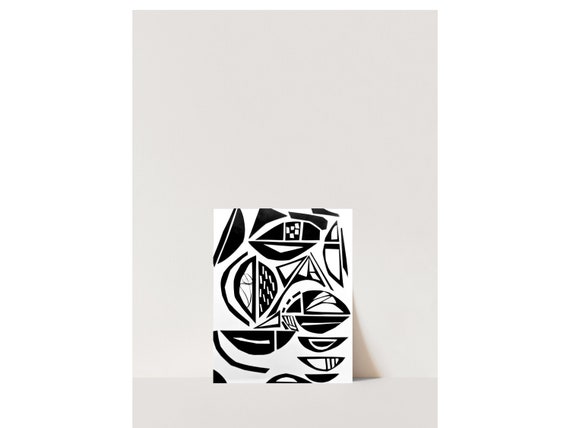 Valet-Abstract Cut Paper Illustration-Geometric Art