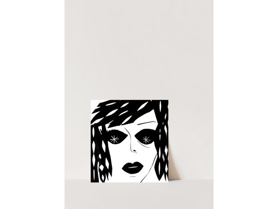You've Got Light In Your Eyes-Hand Cut Paper Art-Abstract Art-Talking Heads-Naive Melody