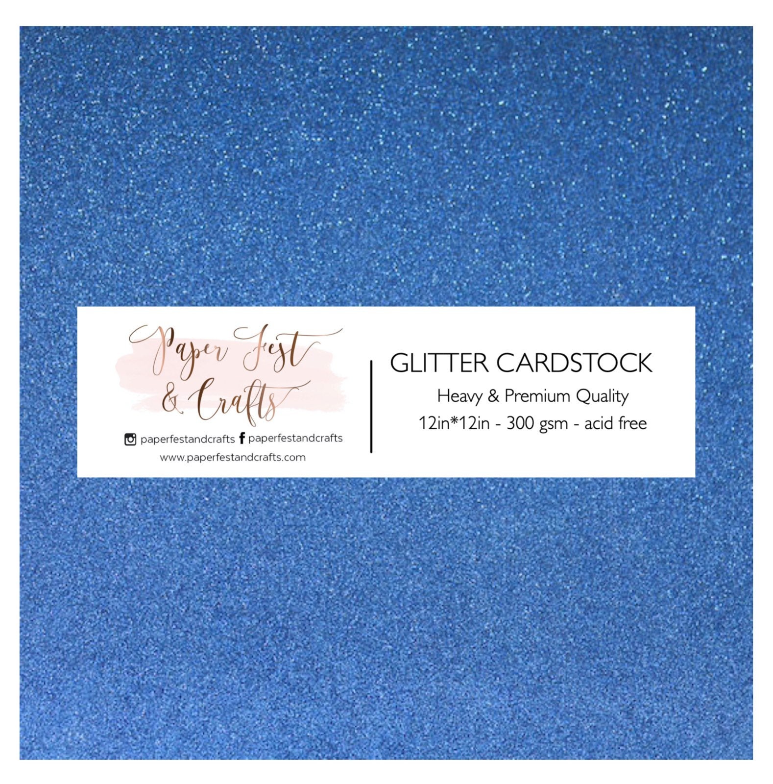 Royal Blue Glitter 12x12 Card Stock