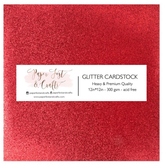 12x12 Rose Gold Glitter Cardstock, 300gsm Cardstock, Premium Glitter  Cardstock, Paper for Crafts 