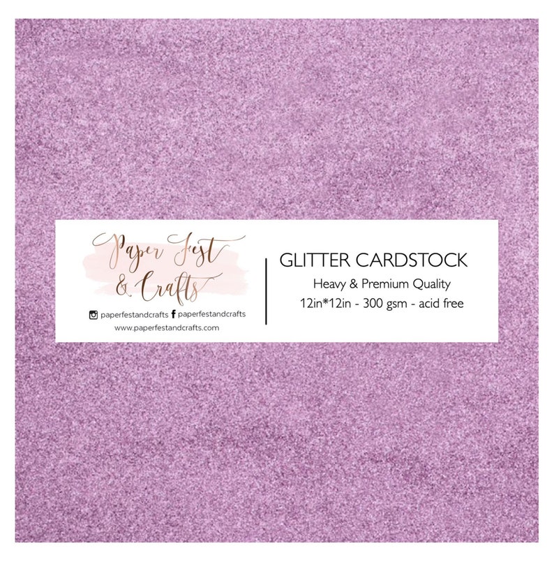12x12 Light Purple Glitter Cardstock 300gsm Cardstock Etsy UK