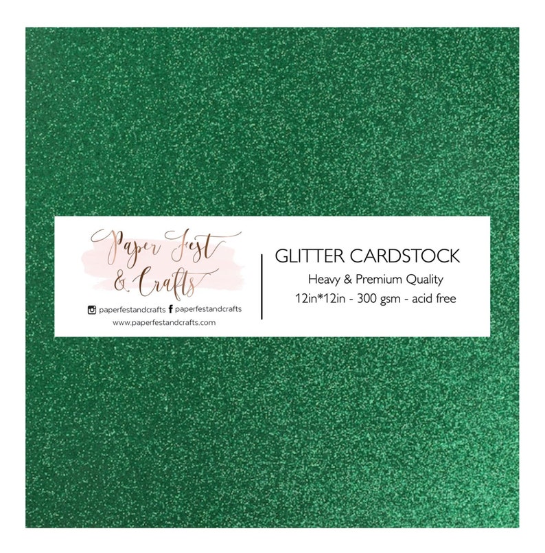 12x12 Green Glitter Cardstock 300gsm Cardstock Premium Etsy