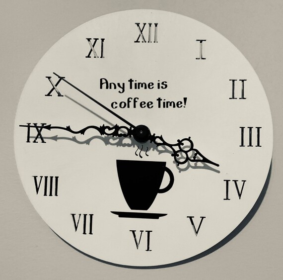 Coffee Wall Clock Coffee Theme Home Decor Wall Hanging Etsy