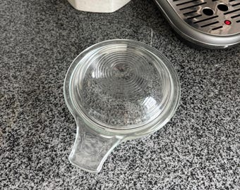 Vintage Pyrex Clear Glass Grab-It Bowl with Lid, 18oz Personal Casserole Dish