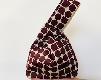 Mini Y Knot Bag | Wristlet | Clutch | Simple Bag | Minimalist Bag | Modern Bag | Eco Bag | Japanese | Reusable Bag