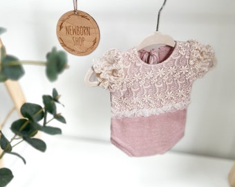 Newborn Romper, Newborn props, Photo props, Newborn knitted,  newborn photography prop,