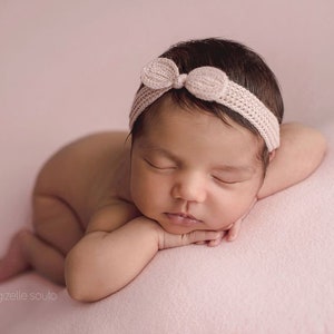 RTS Knit newborn headbands, Newborn Headbands, Newborn Girl, photo props, Tieback 4. Antique Rose