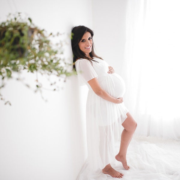 RTS Maternity Dresses for Photo Shoot • maternity dress photo prop • Pregnant Shoot • Baby Shower Long Dress • Pregnancy Cloth
